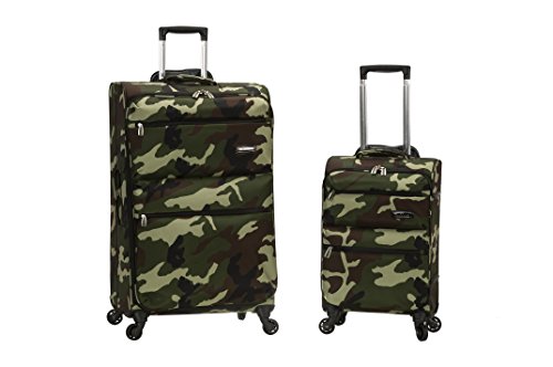 Rockland Gravity 2-Piece Softside Lightweight Spinner Luggage Set, Camouflage, (20/28)