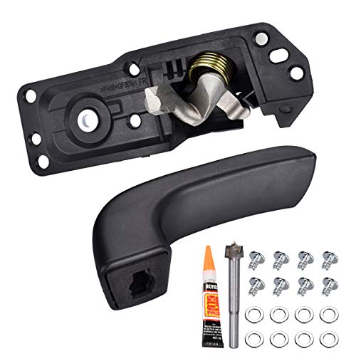 FAERSI Interior Door Handle Kit Front/Rear Right Passenger Side Replacement for 2007 2008 2009 2010 2011 2012 2013 2014 Silverado Avalanche Suburban Tahoe Cadillac Escalade GMC Sierra Yukon, 80375