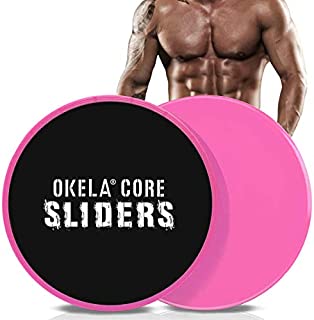OKELA Exercise Core Sliders, 2 Pack Sport Dual Sided Gliding Discs Use on All Surfaces,Abdominal Exercise Equipment,Home Fitness Equipment, Perfect for Abdominal&Core Workouts