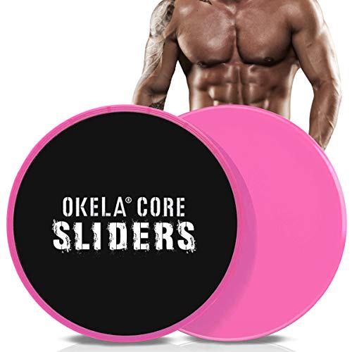 OKELA Exercise Core Sliders, 2 Pack Sport Dual Sided Gliding Discs Use on All Surfaces,Abdominal Exercise Equipment,Home Fitness Equipment, Perfect for Abdominal&Core Workouts