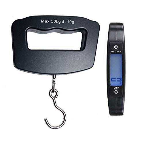 YYGJ Digital Hanging Luggage Scale,Portable Handheld Baggage Suitcase Electronic Scale for Travel Household Fishing and Gift 110lb Black