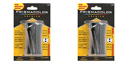 Prismacolor - Premier Dual (2 opening) Pencil Sharpener Manual, Black Color (Pack of 2 Pcs.)