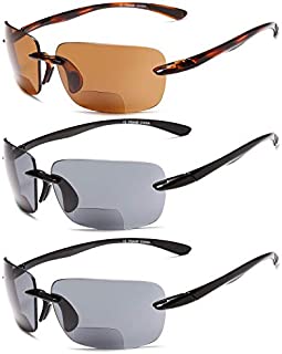 Gamma Ray Bifocal Sunglasses Reader - 3 Pairs Sun Reader Sport Sunglasses 2.00