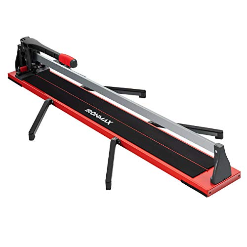 Goplus 48-Inch Manual Tile Cutter, Professional Porcelain Ceramic Floor Tile Cutter with Tungsten Carbide Cutting Wheel, Removable Scale and 4 Adjustable Brackets