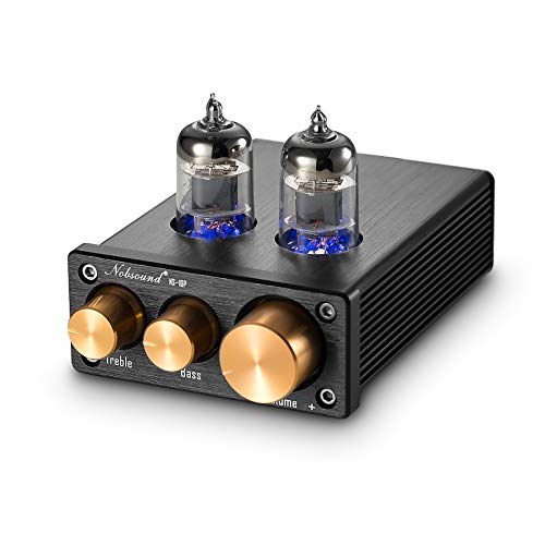 Nobsound NS-10P Mini Vacuum Tube Preamp Audio Hi-Fi Stereo Pre-Amplifier Treble & Bass Control