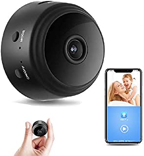 Mini Hidden Spy Camera WiFi Small Wireless Video Camera Full HD 1080P Night Vision Motion Sensor Monitor iPhone Android Video Detection Security Nanny Surveillance Cam