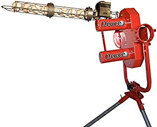 HEATER SPORTS Deuce 75 MPH Two Wheel Baseball Pitching Machine for Kids, Teens, Adults, and Teams, Uses Pitching Machine Baseballs & Real Baseballs, Includes Automatic Ballfeeder