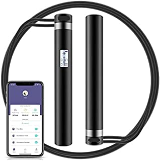 Jump Rope, Smart Jump Rope with APP Data Analysis, USB Rechargeable Skipping Rope with HD LED Display for Fitness, Crossfit, Gym, Burn Calorie - Adjustable Jumping Rope for Men, Women, Kids, Girls