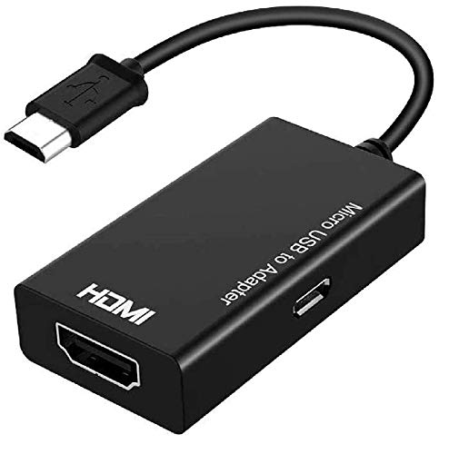 MHL Micro USB to HDMI Adapter Converter Cable for Android Phone Smartphone HD TV 1080P Video Graphic with Video Audio Output Black