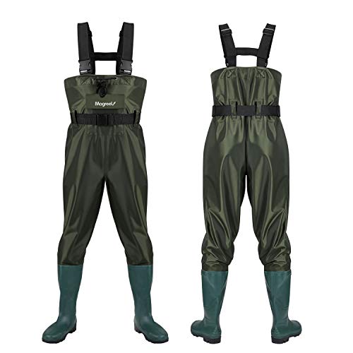 Magreel Chest Waders, Hunting Fishing Waders Fly Fishing Waders for Men Women with Boots, Waterproof Bootfoot Nylon/PVC Wader, Size 7-Size 14