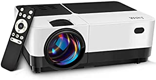 Projector, 1080P and 176'' Display Outdoor Video Projector Supported, 5500Lumen Portable HD Movie Projector with 50,000 Hrs LED Lamp Life, Compatible with TV Stick, PS4, HDMI, VGA, TF, AV and USB