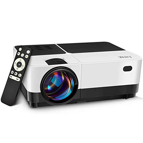 Projector, 1080P and 176'' Display Outdoor Video Projector Supported, 5500Lumen Portable HD Movie Projector with 50,000 Hrs LED Lamp Life, Compatible with TV Stick, PS4, HDMI, VGA, TF, AV and USB