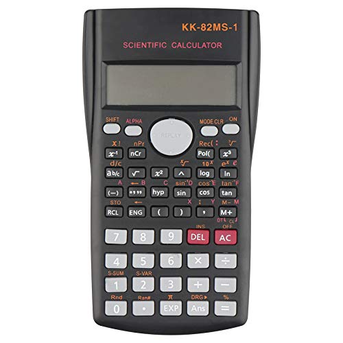 Scientific Calculator, BviFioX 2-Line Function Calculator with LCD Display Suitable for high School Kids (Black-82MS)