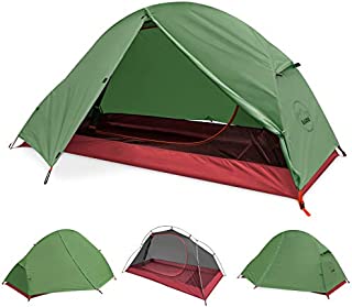 KAZOO Ultralight Eco-Friendly 1 Person Backpacking Tent Waterproof Tents Hiking Lightweight One Person Aluminum FrameEco-Friendly Fabric