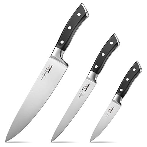 SKY LIGHT Kitchen Knives Set Chef knives Set - Chef Knife Utility Knife Paring Knife German High Carbon Stainless Steel Floged Blade Ergonomic Handle Cooks Knives