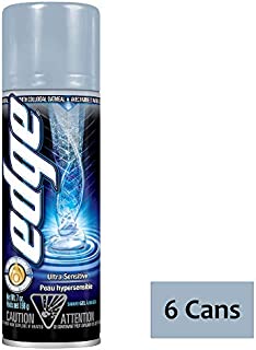 Edge Ultra Sensitive Shave Gel for Men, Protects Against Shaving Irritation, 7oz (6 Pack)