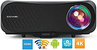 Smart Projector Full HD 1080P Native Wifi Bluetooth LED Home Theater Outdoor Wireless Movie Projector 7000 Lumens Support 4K Airplay 2 HDMI USB VGA AV Audio 1920x1080 for Phone Tablet TV DVD PC Games