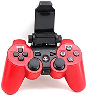 Adjustable Bluetooth Android Mobile Cell Phone Telescopic Gaming Clamp Clip Holder Mount for Playstation 3 PS3 DualShock 3 Controller with D-Pad Cap