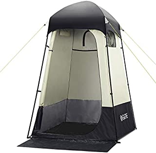 G4Free Large Camping Privacy Shelter Tent, Portable Outdoor Easy Set Up Shower Tent Dressing Changing Room with Carry Bag, Camp Toilet (Black)