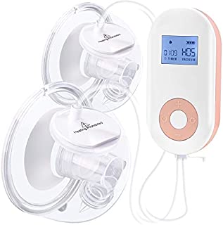 Hands Free Breast Pump Double Wearable Breast Pumps Portable Electric Breast Milkpump Pain-Free Milk Extractor Auto Breast Pump with 2 Modes 9 Levels,Memory and Timer Function Breast Pump Automatic