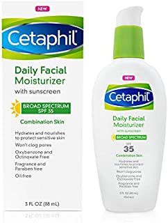 Cetaphil Daily Oil-free Facial Moisturizer With Sunscreen Spf 35 for Sensitive, Combination Skin, 3 ounces