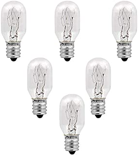 Himalayan Salt Lamp Bulbs 6 Pack E12 Socket Incandescent Bulbs, Unilamp Original Salt Lamp Replacement Long Lasting Light Bulbs (25 Watt-6 Pack)