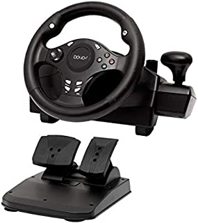 Gaming racing wheel 270 degree driving force steering wheel for racing game PC / XBOX ONE / XBOX 360/ PS4 / PS3 / Nintendo Switch / Android with pedals accelerator brake