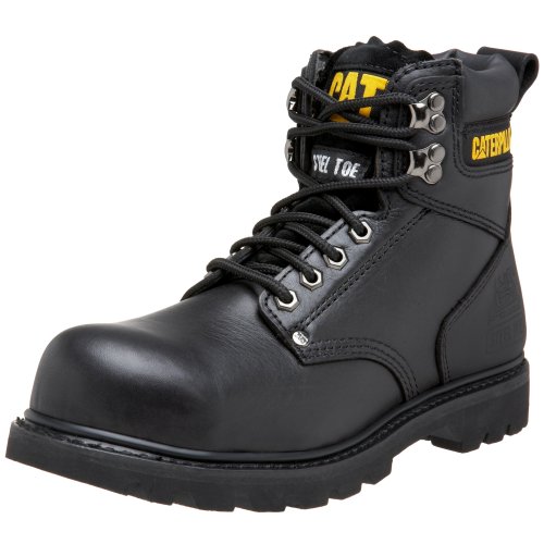 Caterpillar Men's Second Shift Steel Toe Work Boot, Black Full Grain, 9 M US