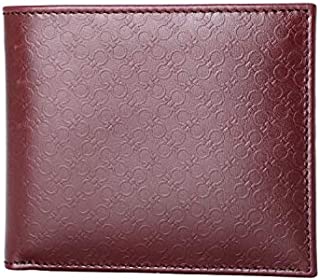 Mens Salvatore Ferragamo Leather Brown Bi-Fold wallet Card display