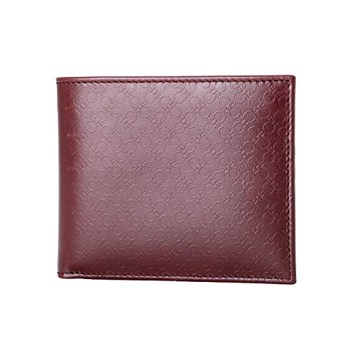 Mens Salvatore Ferragamo Leather Brown Bi-Fold wallet Card display