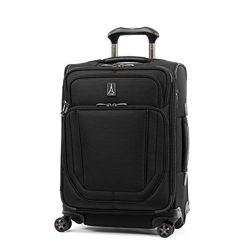 Travelpro Crew Versapack-Softside Expandable Spinner Wheel Luggage, Jet Black, Carry-On 21-Inch