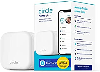 Circle Home Plus (2nd Gen) - Parental Controls for Internet and Mobile Devices - Works on WiFi, Android and iOS Devices - Control Apps, Set Screen Time Limits and Block Content - Lifetime Subscription