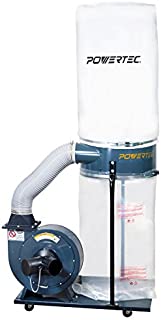 POWERTEC DC1512 Dust Collector with 1.5 HP Motor | 1,250 CFM | Mobile Base