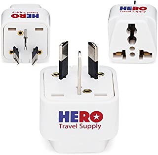 Premium US to Australia & New Zealand Power Adapter Plug (Type I, 3 Pack, Grounded)