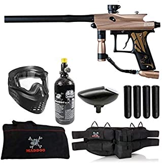 Maddog Azodin KAOS 3 Beginner HPA Paintball Gun Marker Starter Package B - Brown/Black