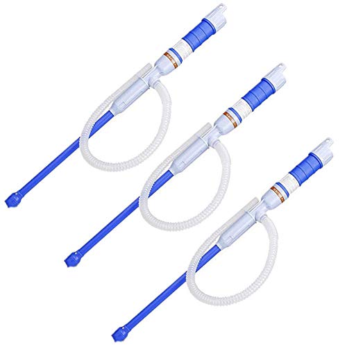 durch Handheld Water/Fuel Pump Electric Pumping Sucker Pump Battery Powered Water, Diesel, Gas, Oil Transfer Pump (Blue 3pack)