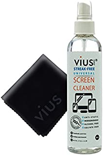 Screen Cleaner - vius Premium Screen Cleaner Spray for LCD LED TVs, Laptops, Tablets, Monitors, Phones, and Other Electronic Screens - Gently Cleans Fingerprints, Dust, Oil (8oz)