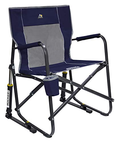 GCI Outdoor Freestyle Rocker Portable Folding Rocking Chair, Indigo