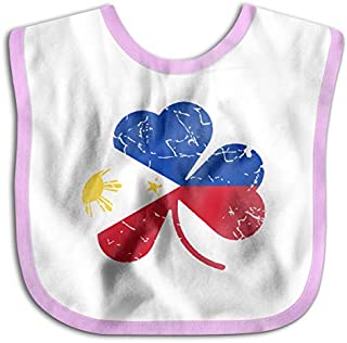 Philippines Flag Clover Toddler Newborn Baby Boys Girls Skin-Friendly Saliva Towel Waterproof Baby Bibs