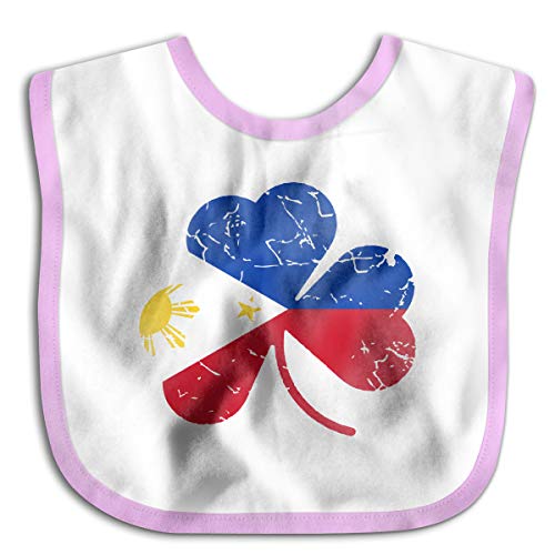 Philippines Flag Clover Toddler Newborn Baby Boys Girls Skin-Friendly Saliva Towel Waterproof Baby Bibs