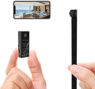 Spy Camera Hidden Cameras WiFi HD 1080P 2 Lenses 150 Wide Angle Wireless Mini Nanny Cam Portable for Home Security Mobile APP with Night Vision Motion Detection (2020 Version)