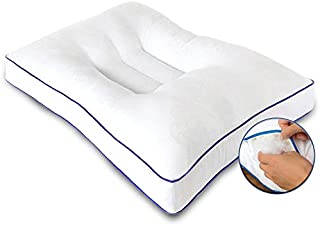 Nature's Guest Adjustable Cervical Orthopedic Pillow for Neck Pain, Contour Pillow for Sleeping, Ergonomic Cervical Support Pillow and Side Sleeper Pillow, No Memory Foam Pillow Odor - Standard Medium