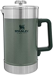 Stanley French Press 48oz with Double Vacuum Insulation, Stainless Steel Wide Mouth Coffee Press, Large Capacity, Ergonomic Handle, Dishwasher Safe,