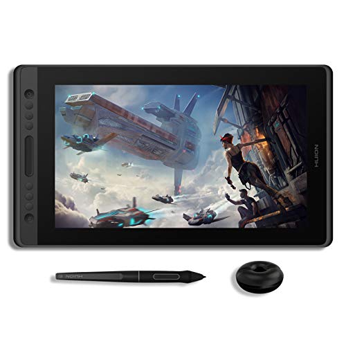 HUION KAMVAS Pro 16 Graphic Drawing Tablet with Screen Full-Laminated Graphics Monitor Pen Display with Battery-Free Stylus Tilt 8192 Pressure Sensitivity 6 Express Keys Touch Bar-15.6inch Pen Tablet