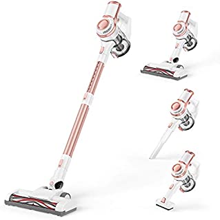 Cordless Vacuum, APOSEN Stick Vacuum with Detachable Battery Fast Charging in 2.5 Hrs, 4 in 1 Lightweight Handheld Vacuum Cleaner with Powerful Suction, Ideal for Hardwood Floor, Pet Hair