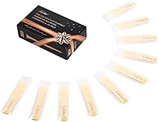 Eastar 10 Pack Bb Clarinet Reeds 2.5 ERD-CL2.5A, American File B Flat Clarinet Reeds With Box