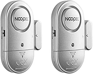 Window Door Alarm 2 Pack, New Version with Two Volume Levels,NOOPEL Wireless Magnetic Burglar Intruder Entry Alarm for Kids Toddlers Indoor Personal Safety