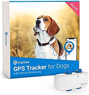 Tractive LTE GPS Dog Tracker - Location & Activity Tracker for Dogs with Unlimited Range (Newest Model), White (TRNJAWH)