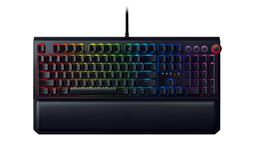 Razer BlackWidow Elite Mechanical Gaming Keyboard: Green Mechanical Switches - Tactile & Clicky - Chroma RGB Lighting - Magnetic Wrist Rest - Dedicated Media Keys & Dial - USB Passthrough