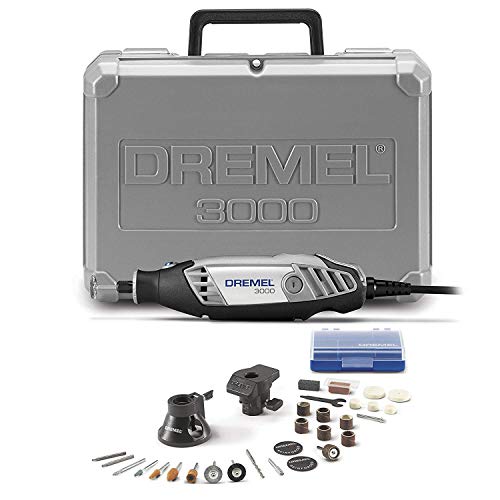 Dremel 3000-2/28 Variable Speed Rotary Tool Kit- 1 Attachments & 28 Accessories- Grinder, Sander, Polisher, Router, and Engraver- Perfect for Routing, Metal Cutting, Wood Carving, and Polishing